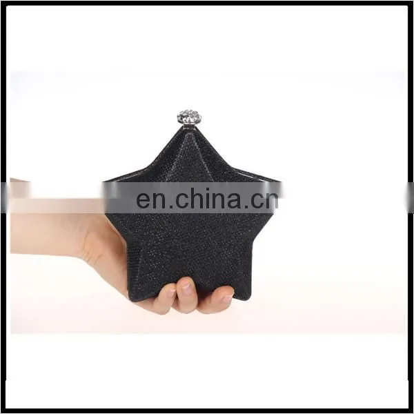 Latest fashion ladies clutches and purses,star shape bag