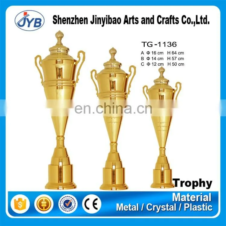 Newest hot design wholesale trophy bases gold trophy parts
