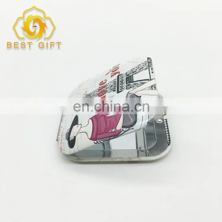 Hot Selling Personalized ''Love You'' Printing Pocket Mirror For Women