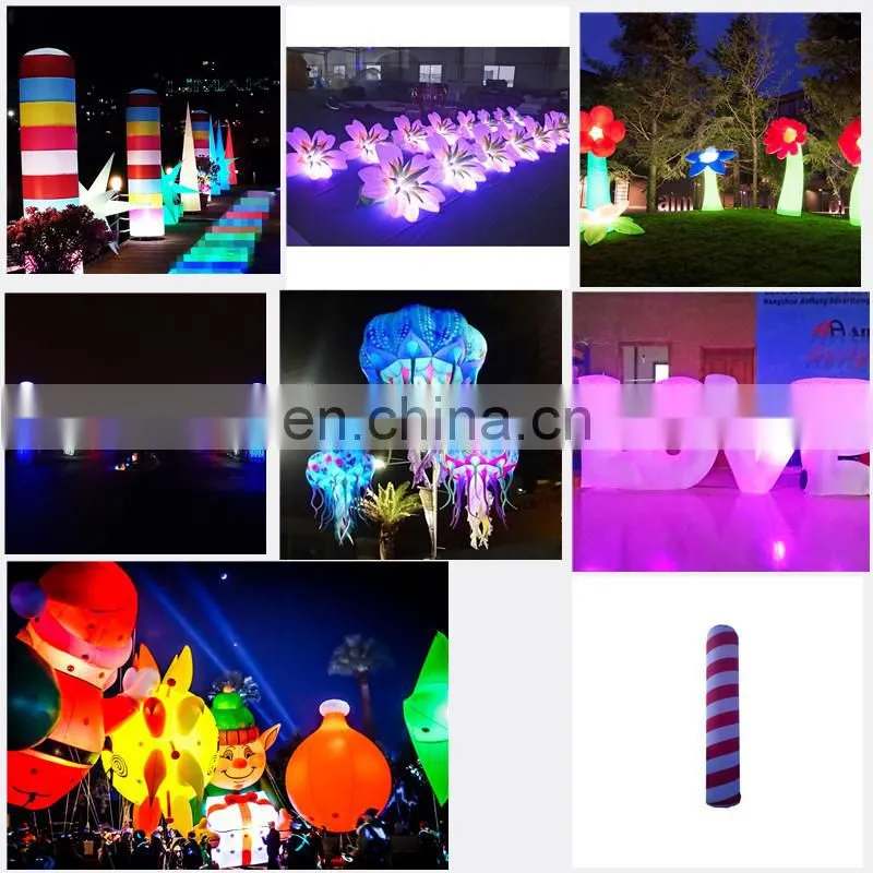 Colorful LED Inflatable Flower Chain Wedding Flower Stage Decoration For Sale