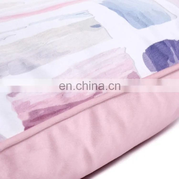 Winning designs Brush Painting art printed velvet cushion/decorative throw pillows