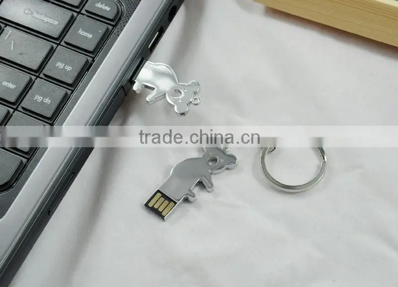 wholesales factory price promotional metal bear usb flash drive