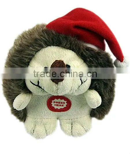 10cm new squeaky plush hedgehog toy
