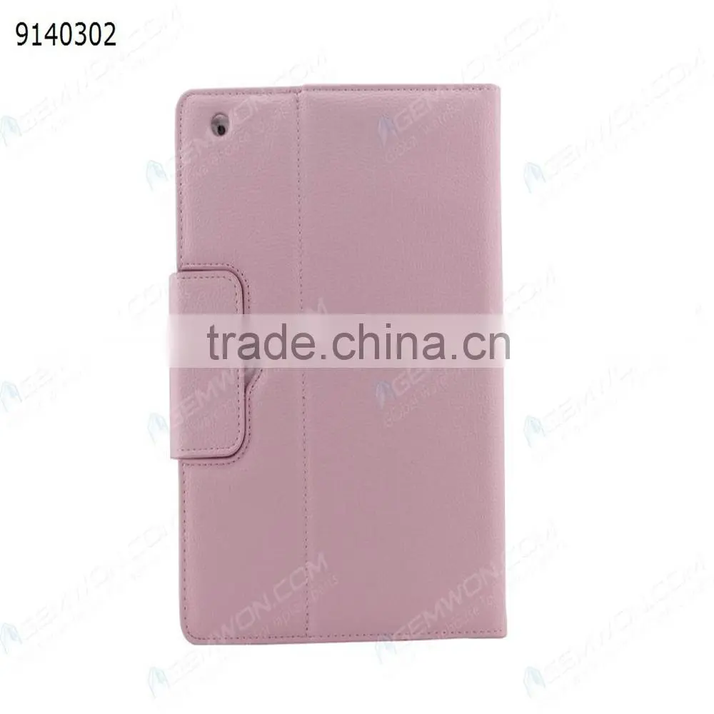 bluetooth keyboard for iPad2/3/4,pink Removable plastic keyboard with synthetic leather case
