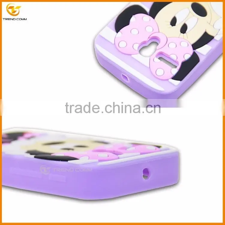 3d cartoon thick silicon shockproof cover for alcatel one touch pixi 3 3.5 4009d