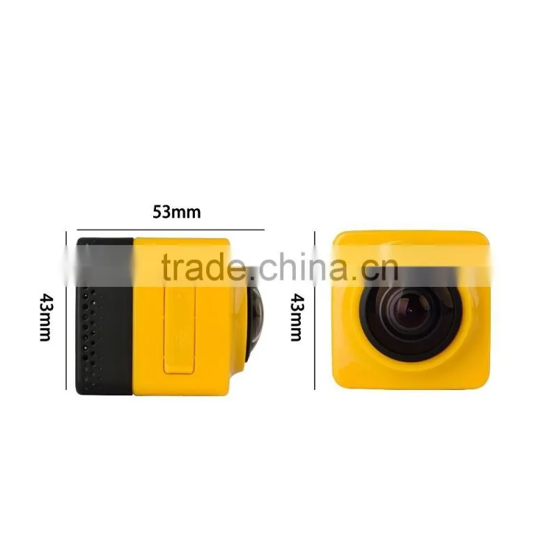 2016 Newest Panorama Action Camera 360x190 Degree with WiFi for Android IOS APP Preview & Playback - Cube 360