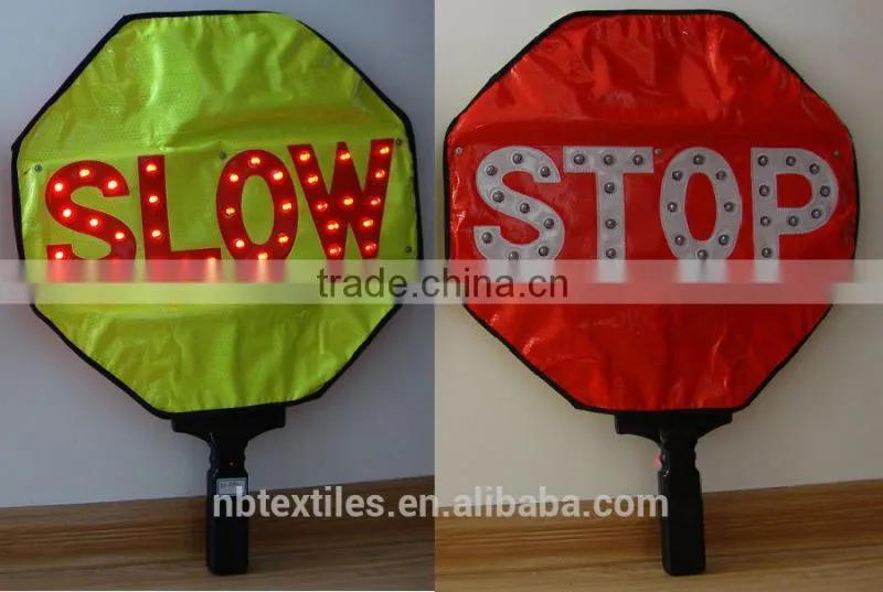 Handhold LED STOP warning sign with car charger