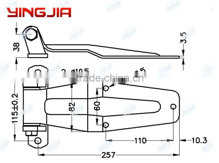 01137S Truck trailer stainless steel door hinge