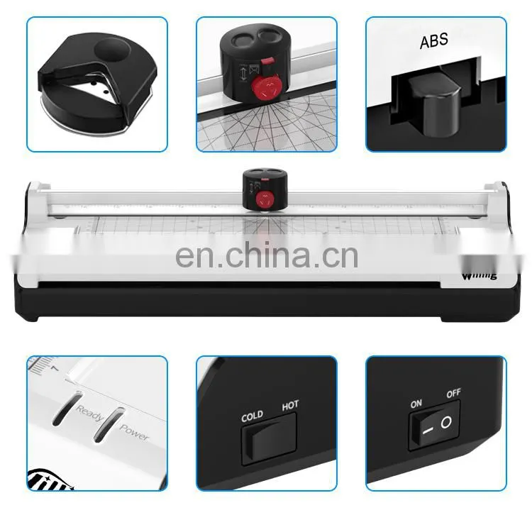 Willing OL381 OEM A3 A4 Hot and Cold Office Laminating Machine Manual Table Pouch Laminator roll laminator