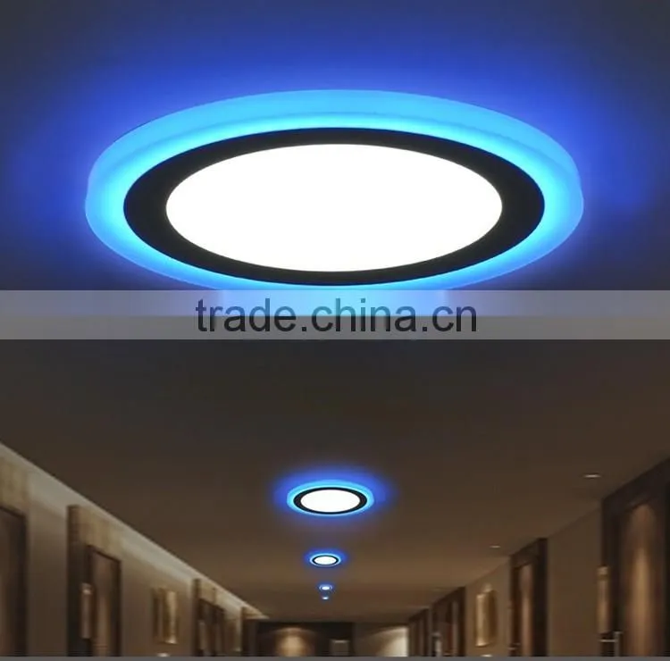 Ultra thin Double Color LED Panel Light 3+2 Blue+White/Warm White Ultrathin square led panel light,led panel ceiling light