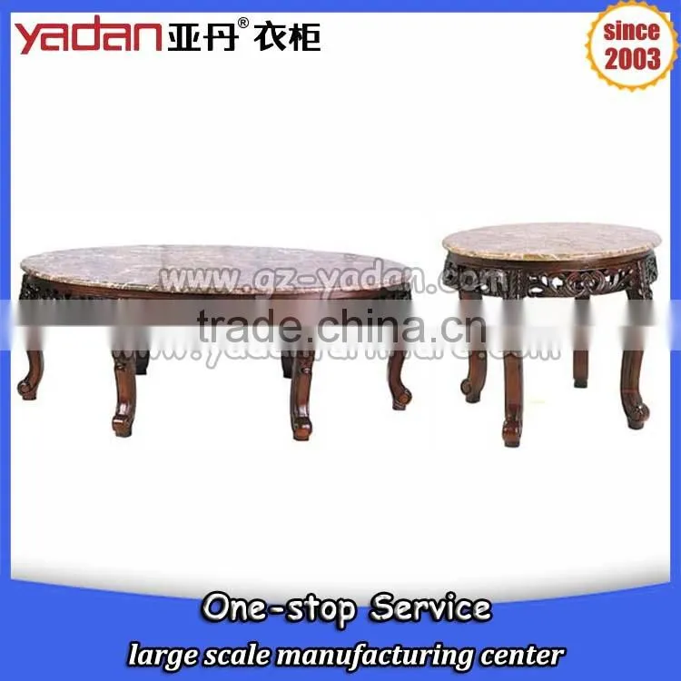 Square wood tea table furniture, unique coffee tables set made in China