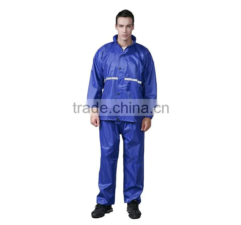 Adult male nylon raincoat rain pants suit