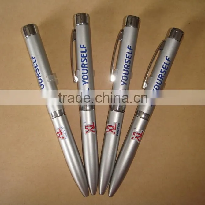 plastic and metal led custom design logo pen light led pen light