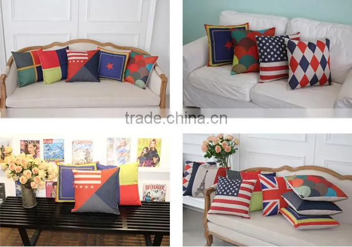 linen colmfortable printed decorated throw pillow