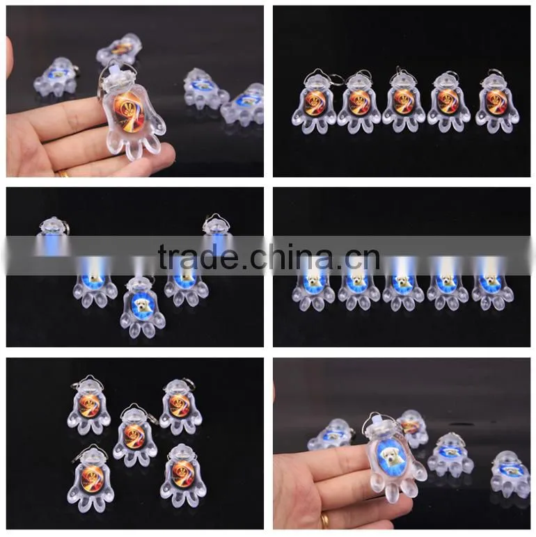 Pet Supplies Wholesale Pet Signs Cool Led Light Foot Shape Dog Pendant Luminous Pendants