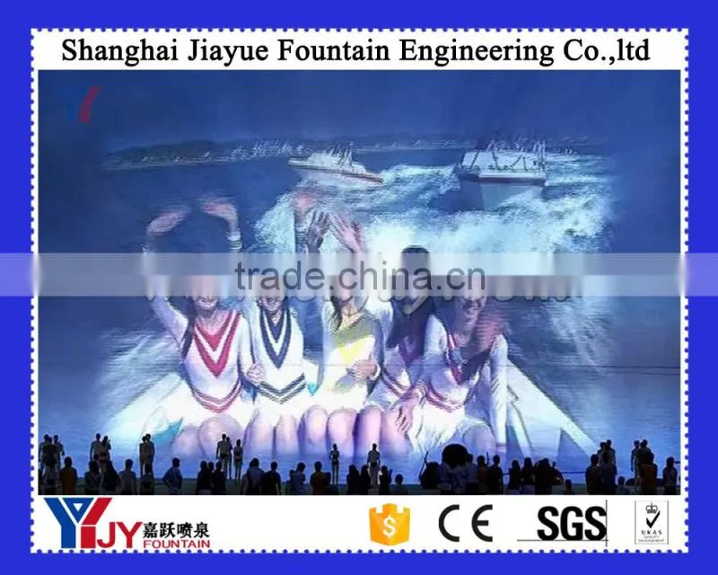 Water curtain movie device nozzle