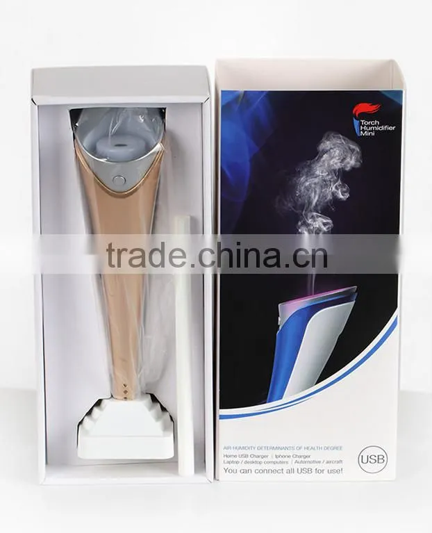Creative torch Mini humidifier be easy to carry about With LED lamp