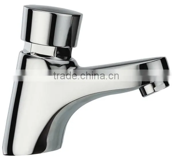 Chrome plating time delay basin faucet