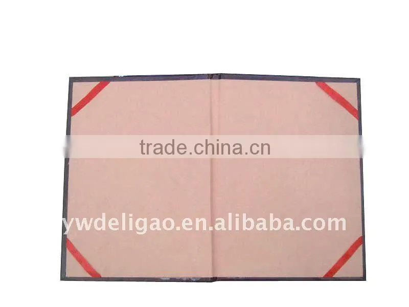 Flocking Cloth Gold Foil Stamping Logo Honor Certificate Holer