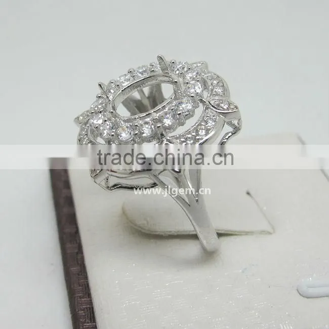 Fashion Party Ring 925 Sterling Silver Fire Opal Ring