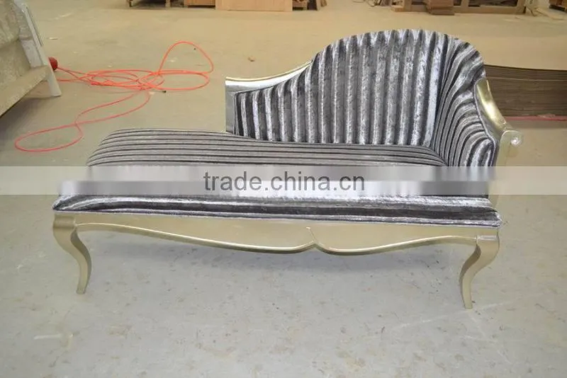 Strip Fabric Lounge Chaise For Sale XYN394