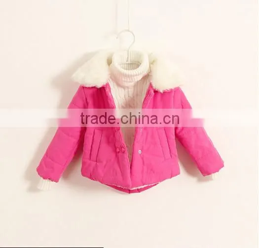 2016 Cute Brighten Watermelon Red Cotton Padded Coat