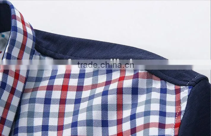 American Design Turn-down Collar Men Check Shirt