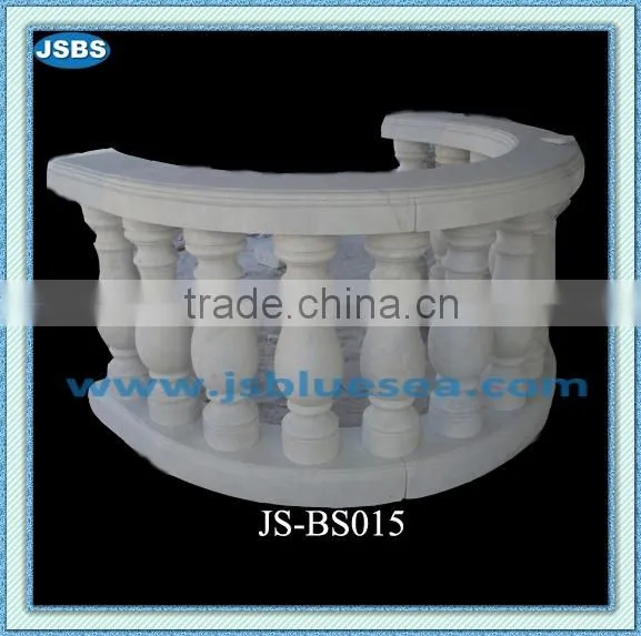hand carved white stone balcony balustrade