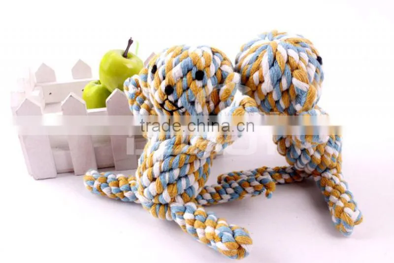 monkey animal shape cotton rope wonder pet toys