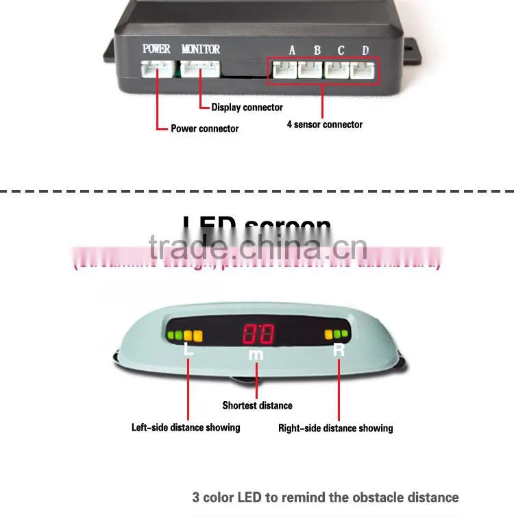 China golden parking sensor supplier dirct sale car backup rear view parking radar parking sensor