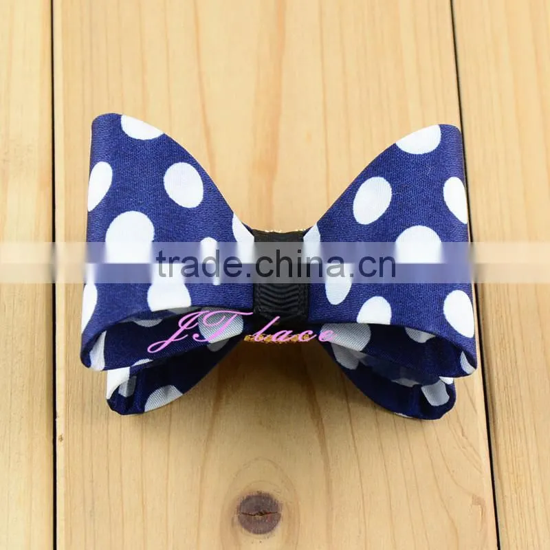 6 pcs polka dot chic good quality bow- grils hair decorate- cute rhinestone bow