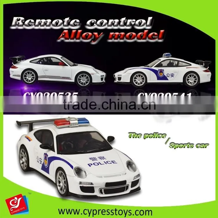 1:18 scale 4 function alloy rc car remote control police car
