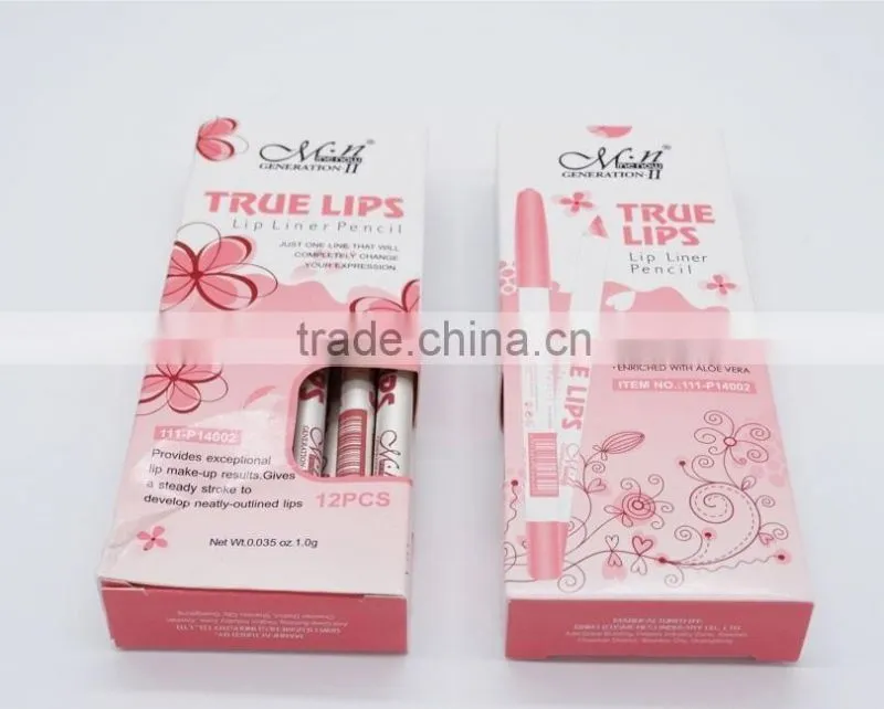 Menow P14002 Waterproof Lip Liner Pencil Women's Professional Long Lasting Lipliner 12pcs/set