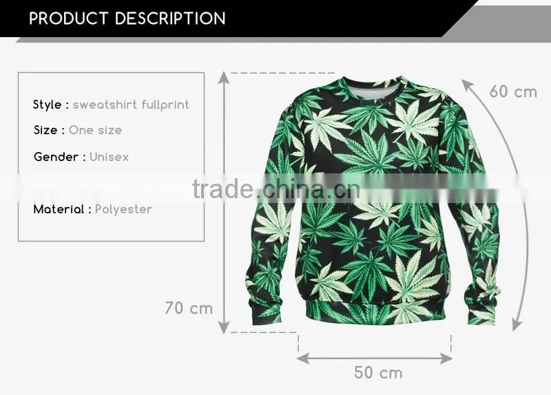 New design round neck pullover, custom 3D sublimation american sweatshirt