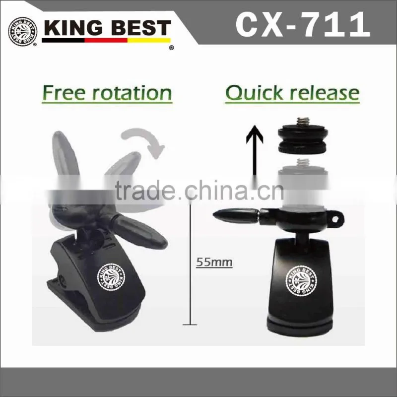 KINGBEST CX-711 TUniversal Ball Head / Clip Stand / 1/4 " inch Screw Standard Ball Head Camera Flash /Clip Stand