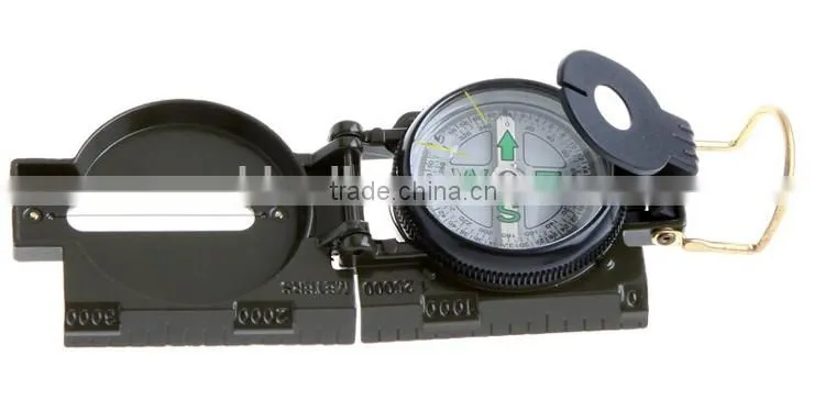 outdoor camping navigation tool military multi function lensatic compass with night light
