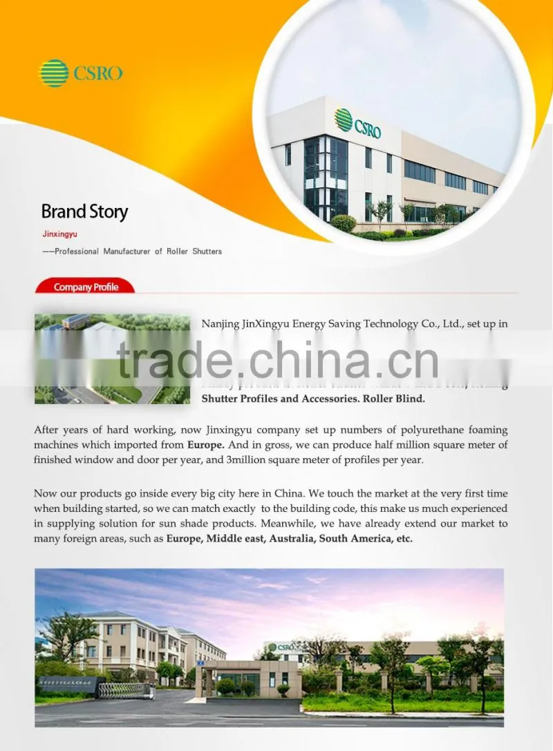 Supplier roller shutter profiles