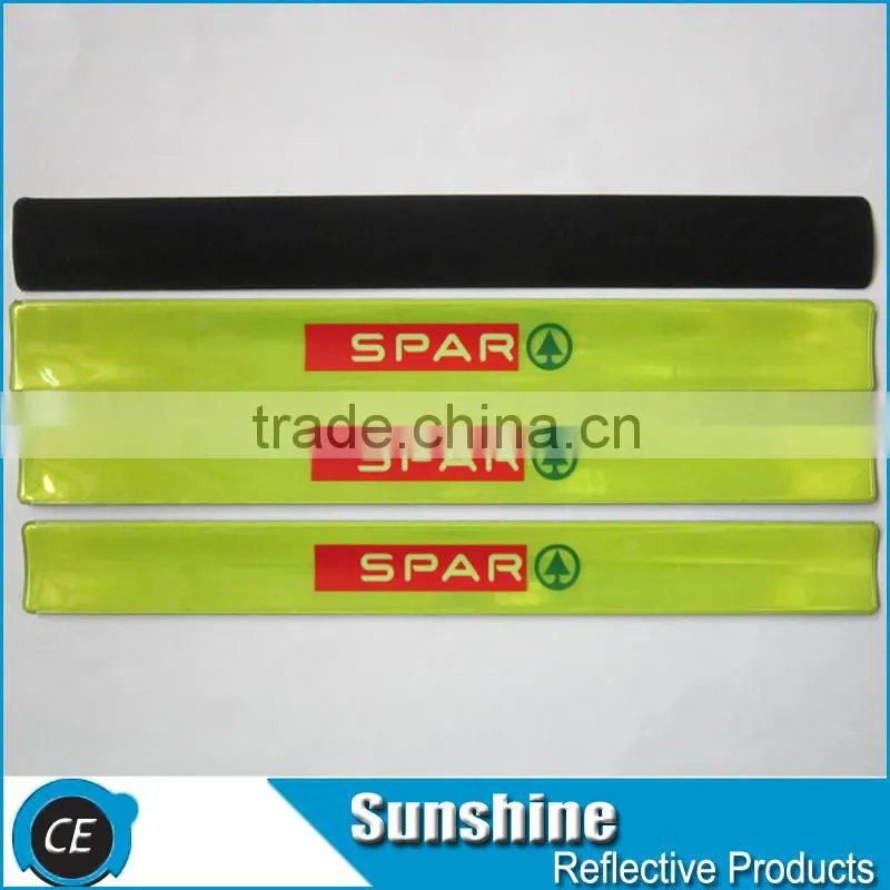 Plastic customized reflex slap bracelet