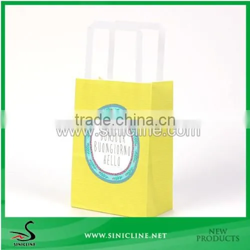 Sinicline Factory Design Handmade Craft Paper Bag With Paper Handle For Garment