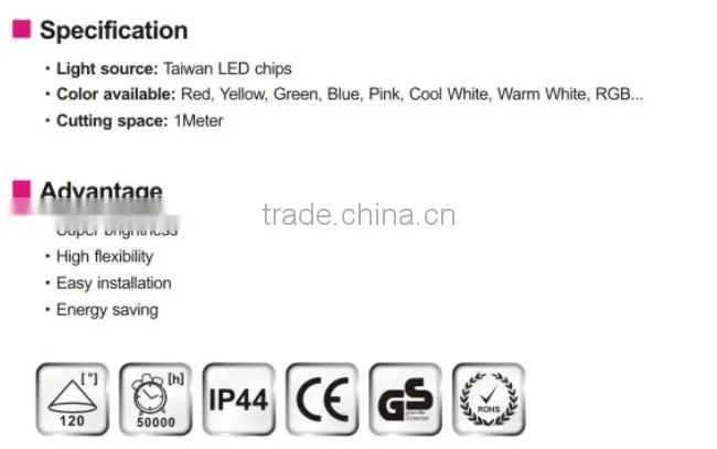 2016 new product China supplier led strip light 220V led strip RGB smd5050 ce rohs