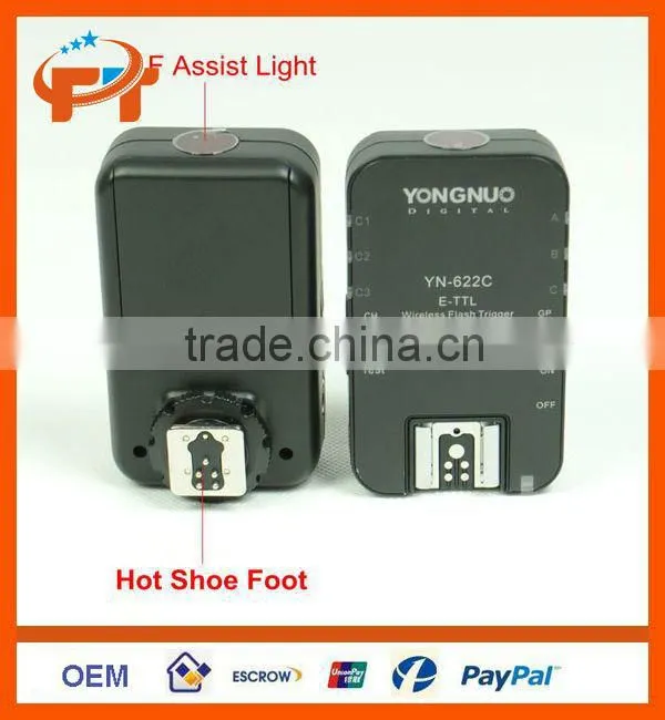 Yongnuo YN-622C Wireless TTL Flash Trigger for Canon 7D 5DII 5DIII 1DIV 1DIII 5D
