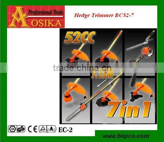 Pole gasoline powered multi-function hedge trimmer 4 in 1 8in 1 garden tools
