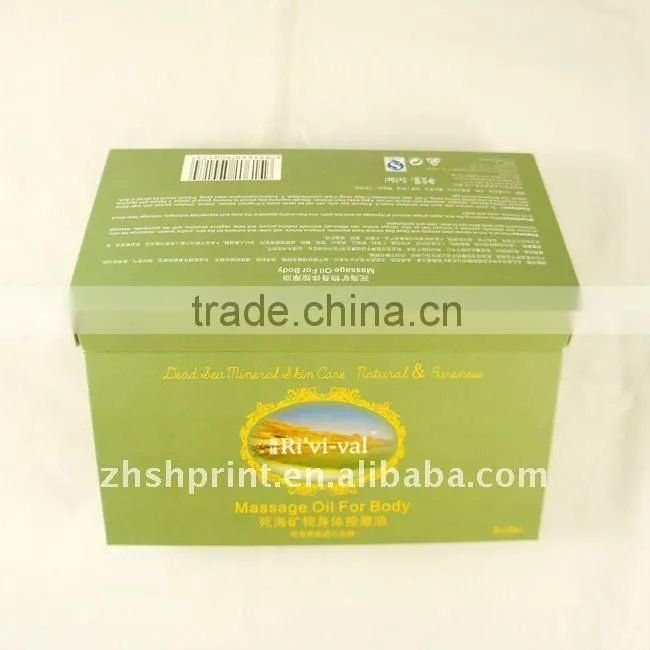 Packaging cardboard box for oil
