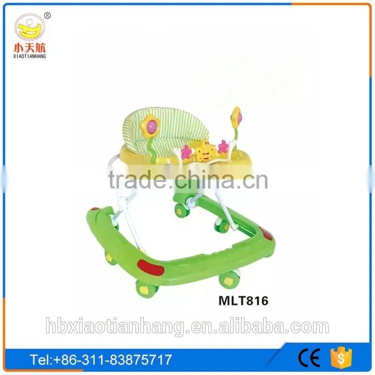 Hot selling lovely baby walker with light and music/Cheap 8 wheels baby walker
