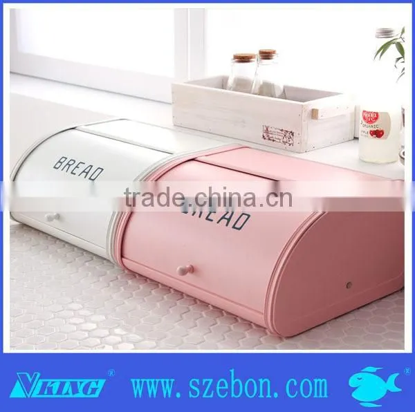 High quality color painting stainless steel bread bin