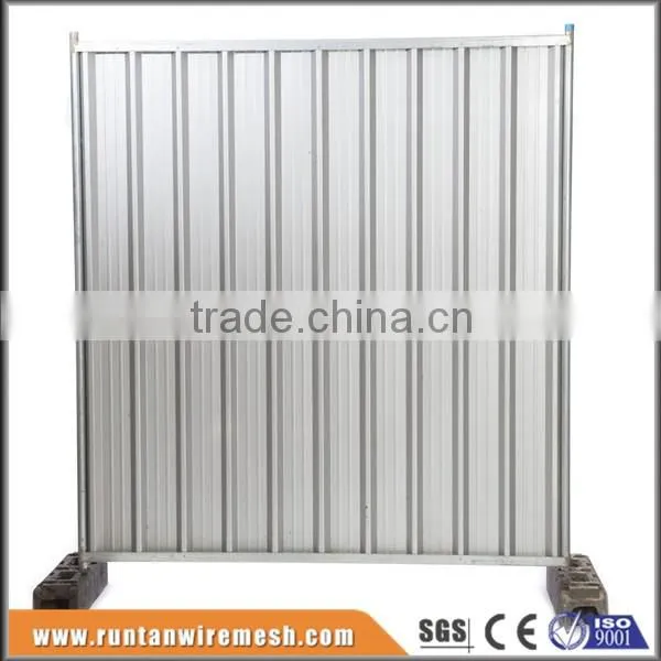 Construction Sites Colorbond Solid Steel Temporary event hoarding fence
