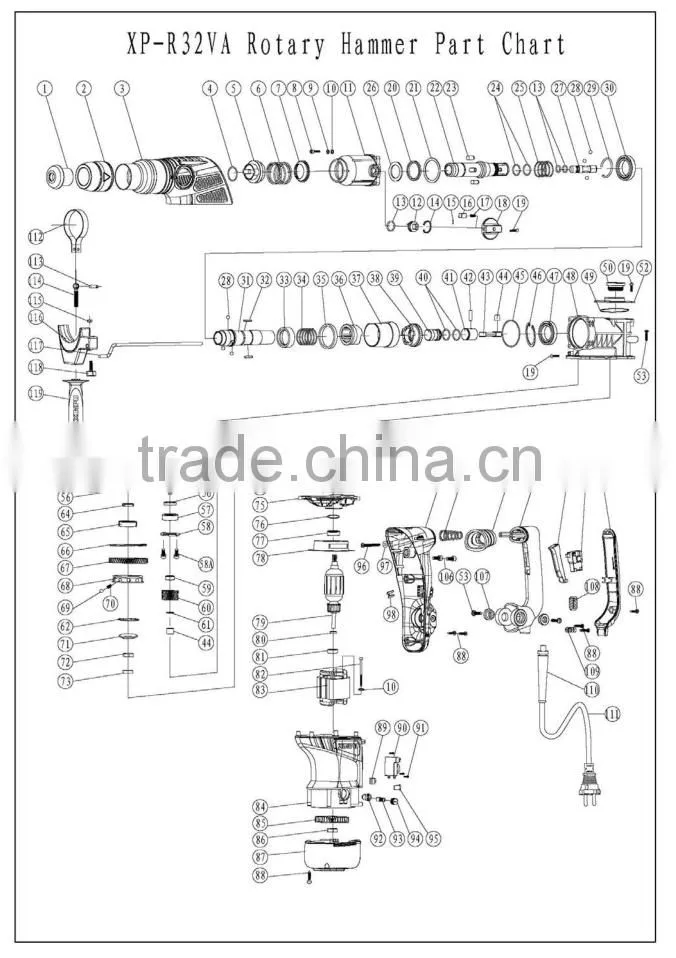 AVT Rotary hammer for 32mm drilling diameter