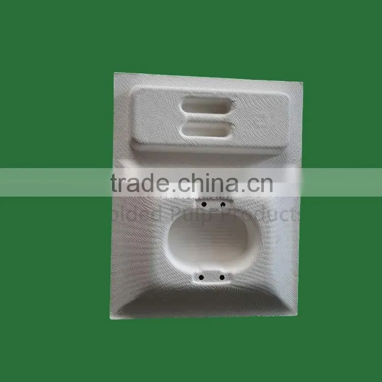 Creative design high quality molded paper pulp tray for earphone,earbud tray