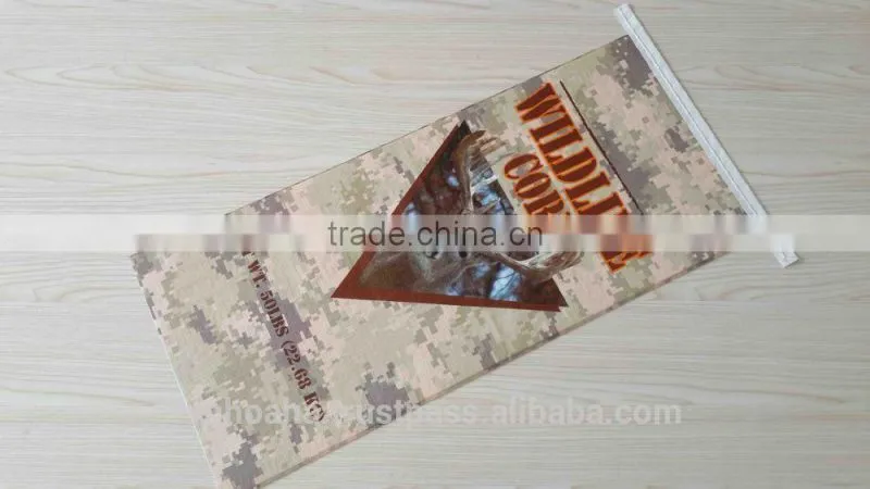 custom printed and bopp lmainated deer corn feed bag made in vietnam