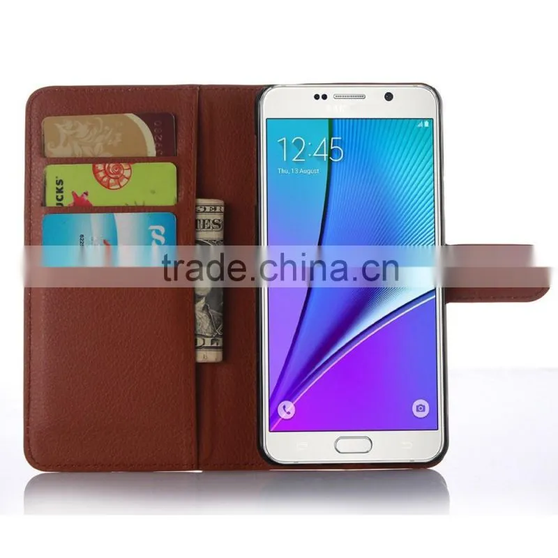 Litchi Wallet Pu Leather Case Mobile Phone Leather Case For Sumsung Galaxy A510